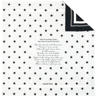 Dots & Stars - Double Sided Silk Scarf - Knotted Words