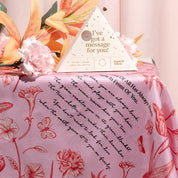 Pink Floral - Double Sided Silk Scarf - Knotted Words